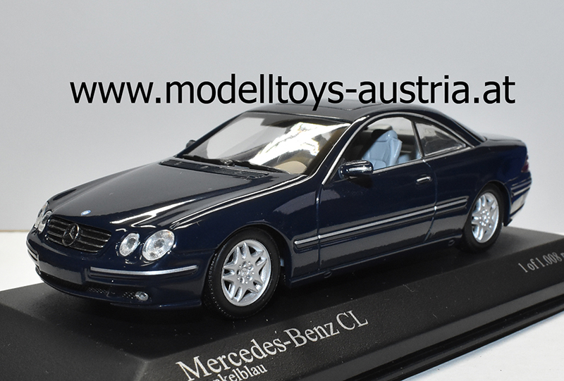 Mercedes Benz C215 CL Klasse Coupe 1999 dunkelblau 1:43 Mercedes Benz C215 CL Klasse Coupe 1999 dunkelblau 1:43